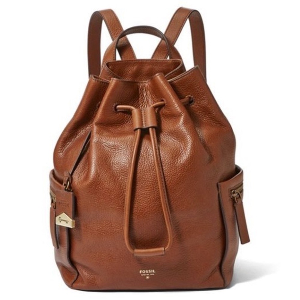 Fossil ‘Vickery’ Drawstring Leather Backpack